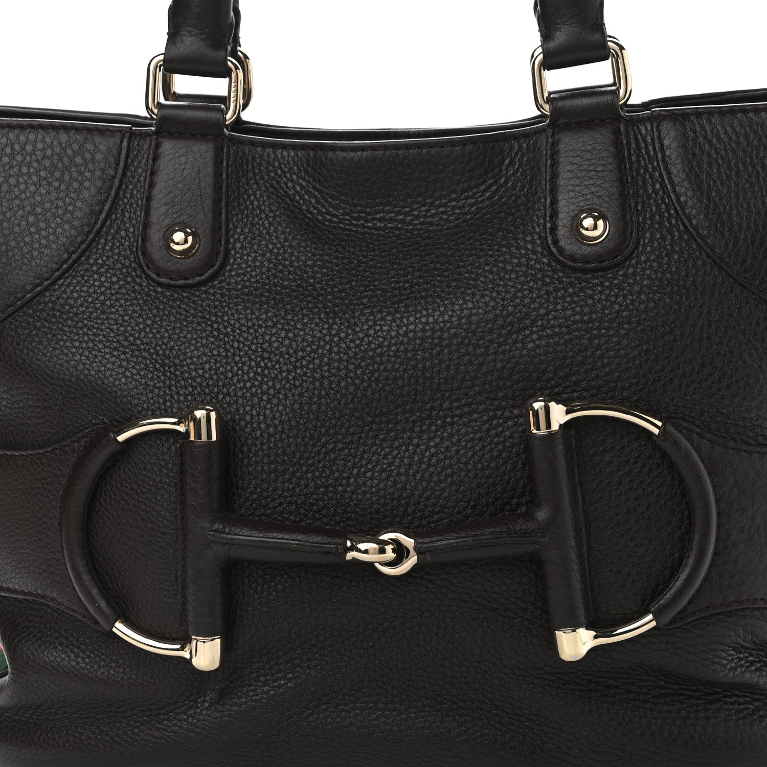 Gucci Calfskin Horsebit Web Dark Brown 8 of 12