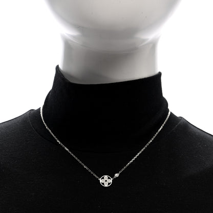 Louis Vuitton 18K White Gold Diamond Blossom BB Pendant Necklace 2 of 5