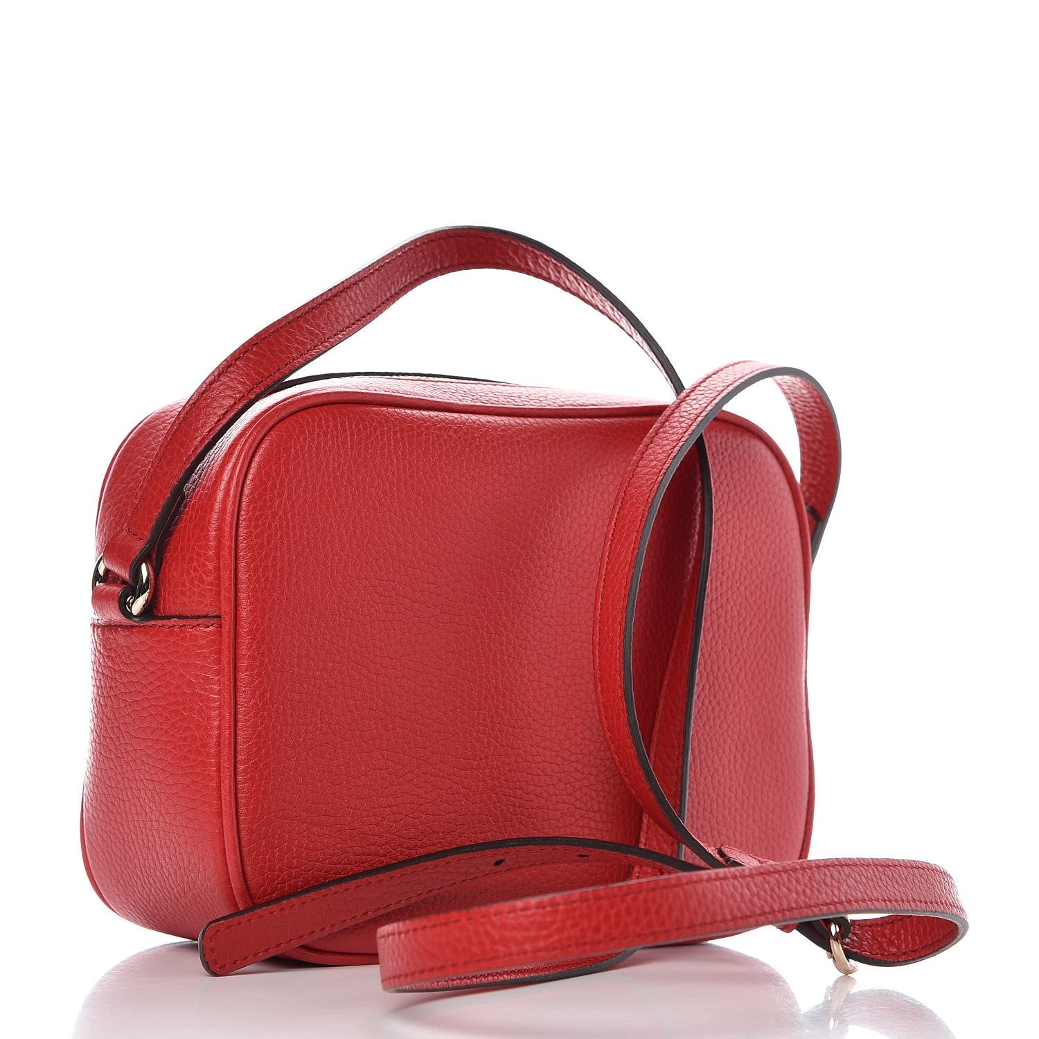 Gucci Pebbled Calfskin Small Soho Disco Bag Tabasco Red 3 of 9