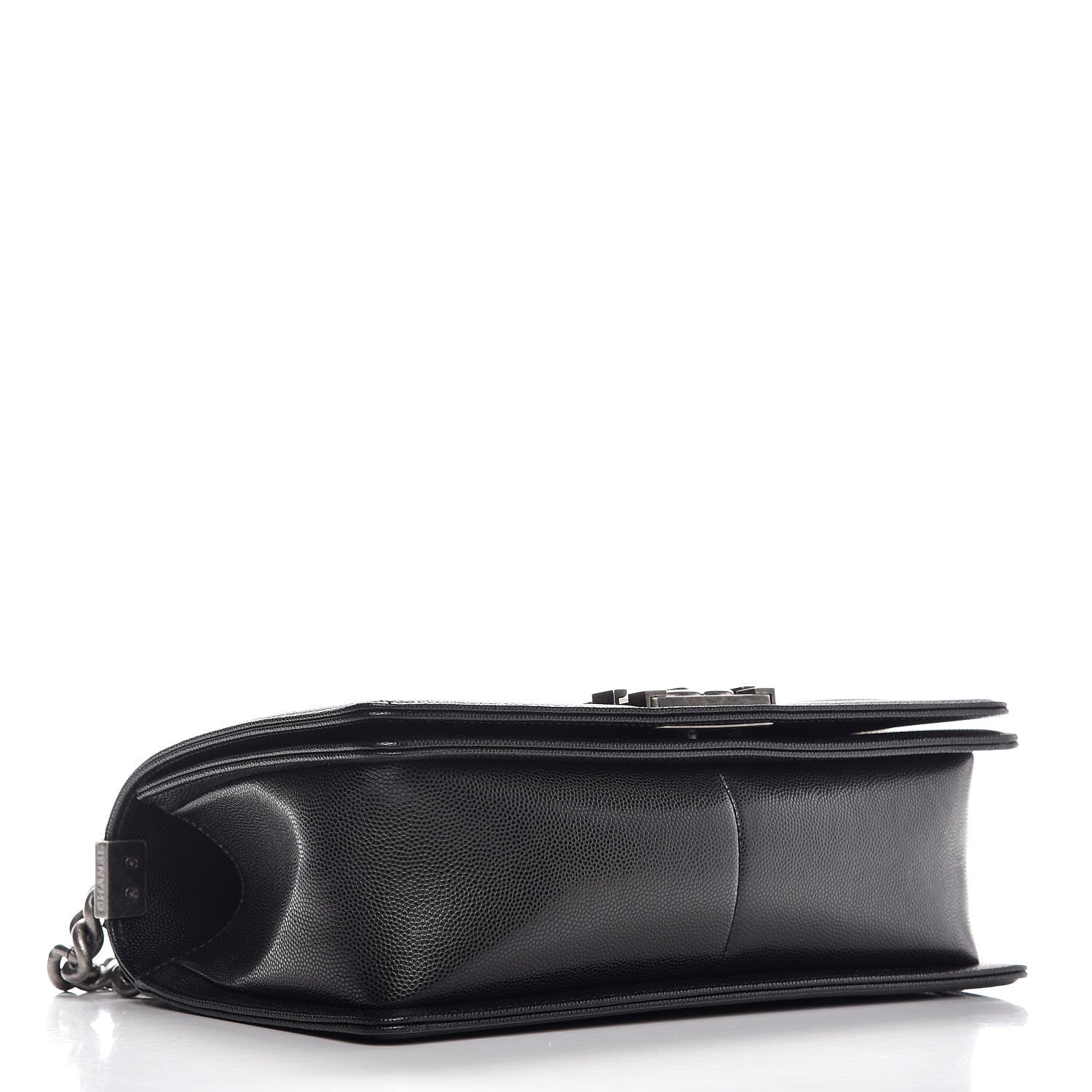 Chanel Caviar Chevron Quilted Medium Boy Flap Black 4 of 7
