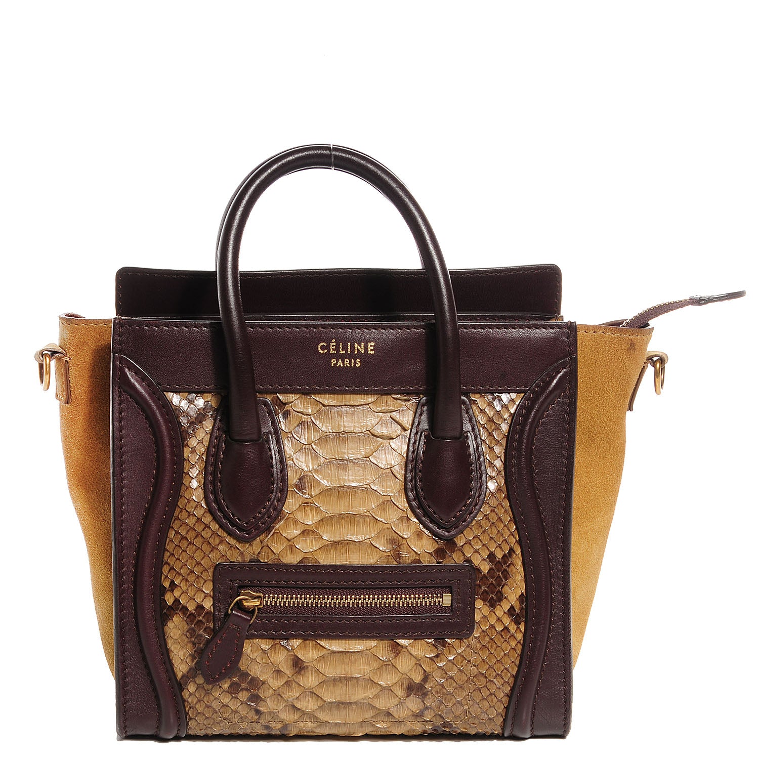 Celine Python Suede Nano Tri-Color Luggage 1 of 9