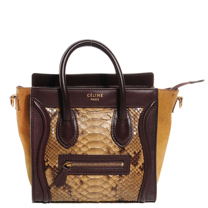 Celine Python Suede Nano Tri-Color Luggage 1 of 9