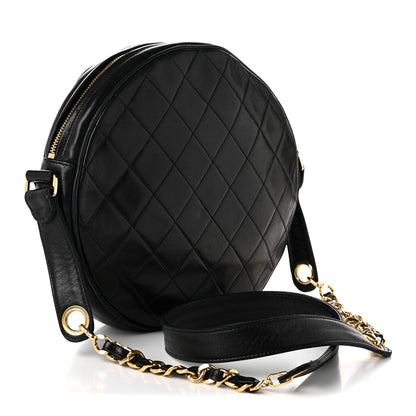 Chanel Lambskin Quilted Round Tassel Crossbody Bag Black 3 of 11