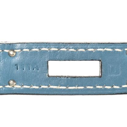 Hermes Taurillon Clemence Birkin 35 Blue Jean 6 of 10