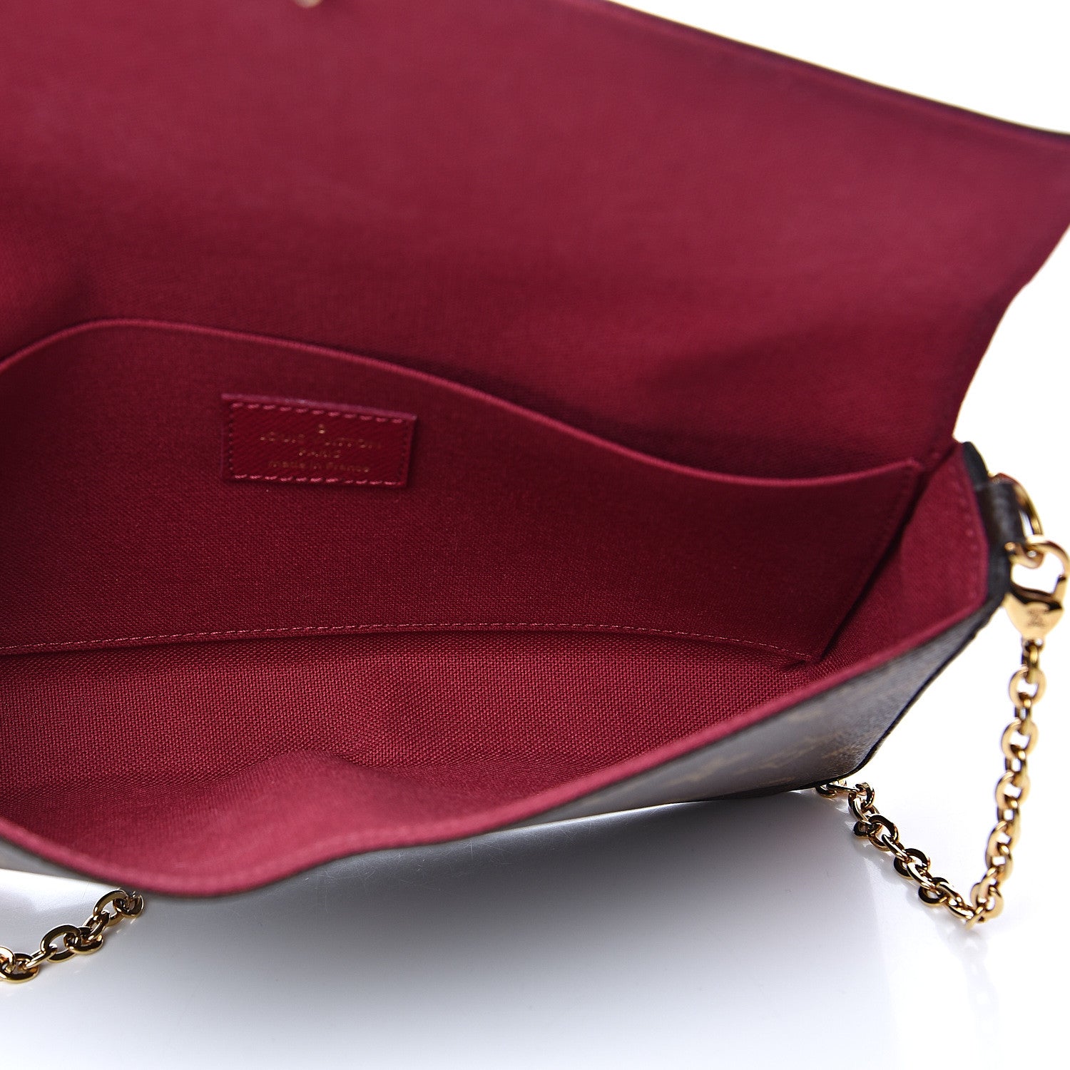Louis Vuitton Monogram Pochette Felicie Chain Wallet Fuchsia 4 of 11