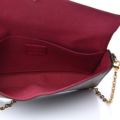 Louis Vuitton Monogram Pochette Felicie Chain Wallet Fuchsia 4 of 11