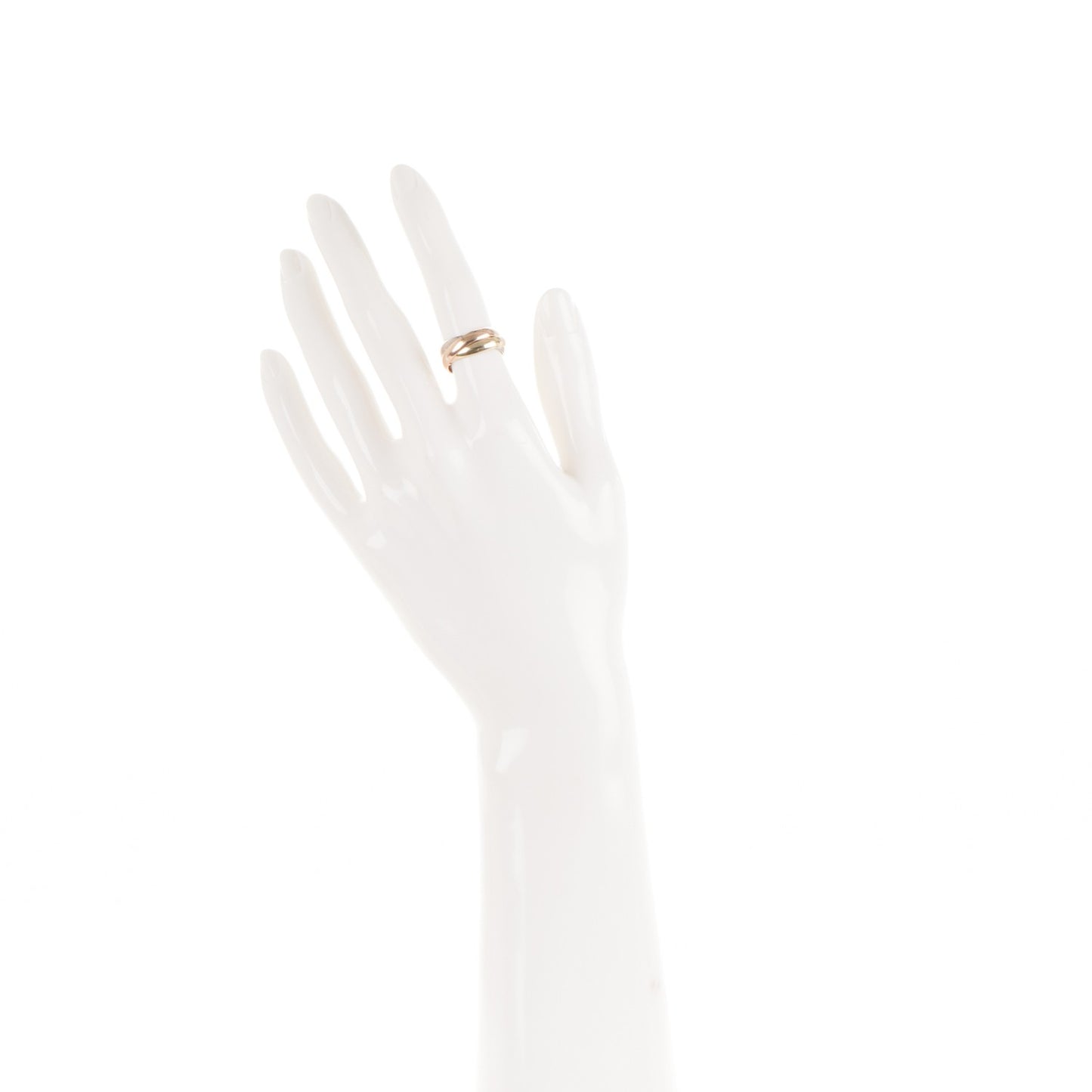 18K Pink Yellow White Gold Small Trinity Ring 48 4.5