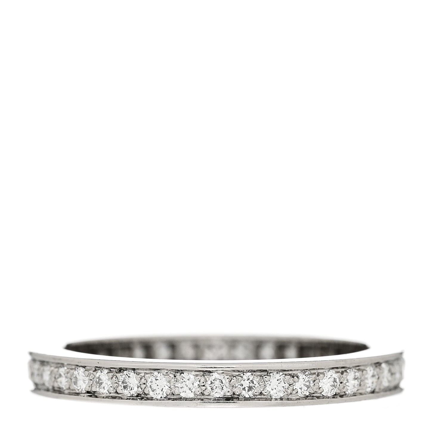 Platinum Diamond 2.1mm Romance Wedding Band Ring 50 5.25