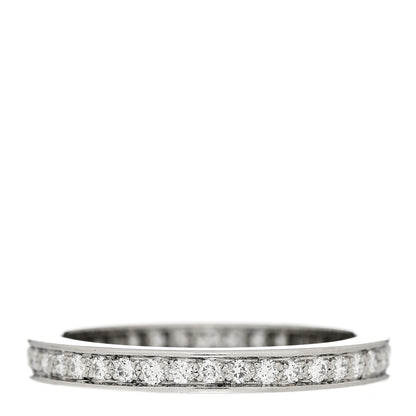Van Cleef & Arpels Platinum Diamond 2.1mm Romance Wedding Band Ring 50 5.25 4 of 4