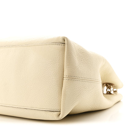 Gucci Pebbled Calfskin Medium Soho Chain Shoulder Bag Off White 10 of 11