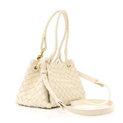 Bottega Veneta Nappa Intrecciato Small Parachute Shoulder Bag Sea Salt 3 of 10