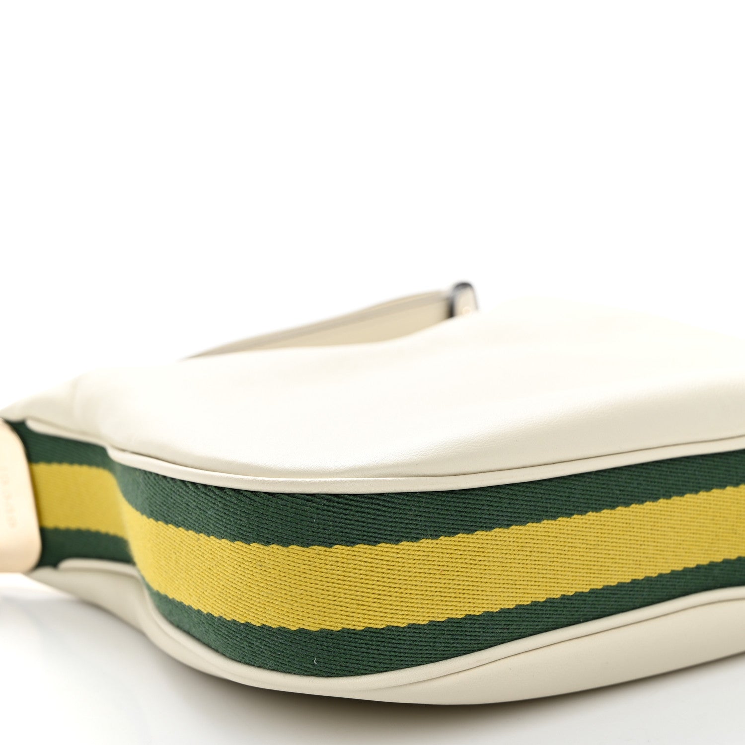 Gucci Aria Calfskin Web Small Attache Shoulder Bag White 9 of 10