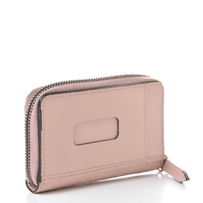 Gucci Guccissima Signature Crystal Cat Zip Around Card Case Light Candy Pink 3 of 11
