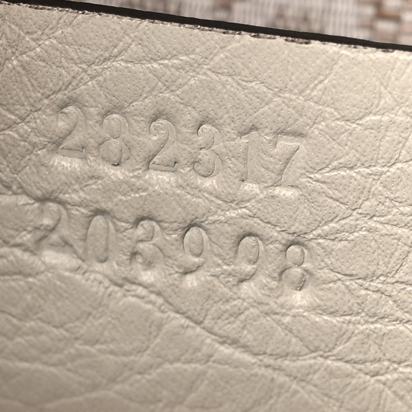 Grained Calfskin Medium Diana Bamboo Top Handle Tote Ivory