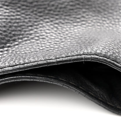 Prada Vitello Daino Embossed Logo Hobo Black 10 of 13