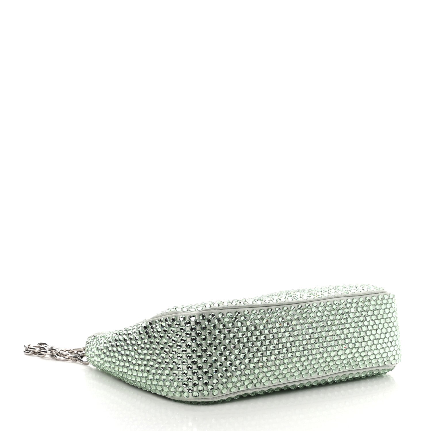Prada Satin Crystal Re-Edition 2005 Shoulder Bag Acqua 5 of 12