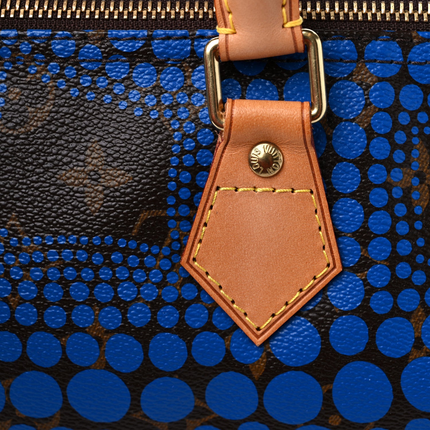 Louis Vuitton Monogram Kusama Town Speedy 30 Blue 10 of 12
