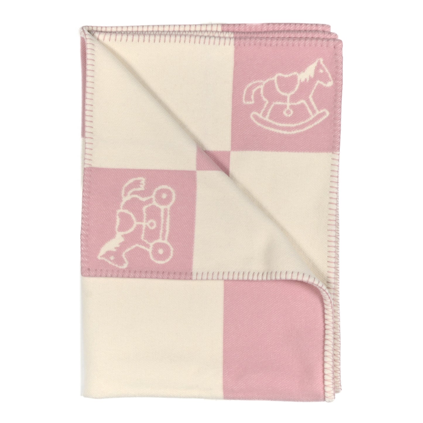 Wool Cashmere Adada Avalon Baby Blanket Rose Lilas