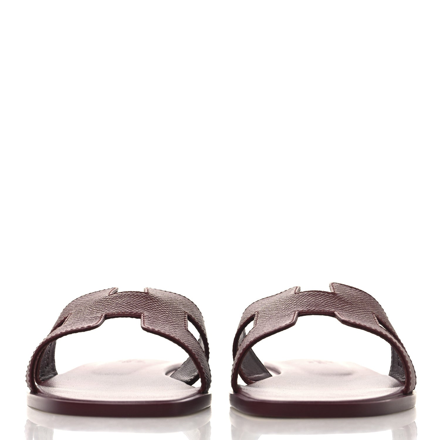 Hermes Epsom Oran Sandals 38.5 Rouge H 3 of 10