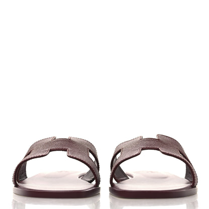 Hermes Epsom Oran Sandals 38.5 Rouge H 3 of 10