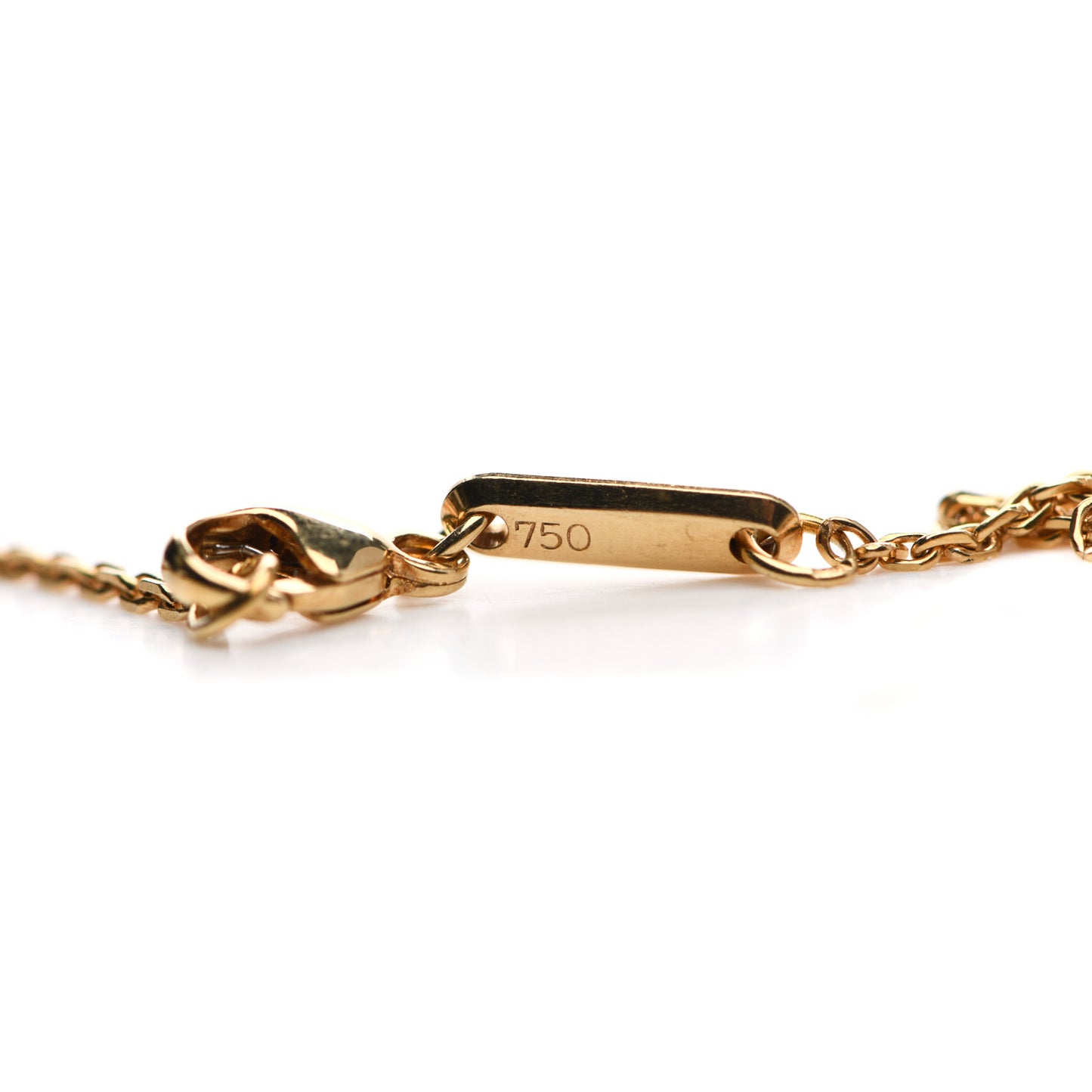 18K Yellow Gold Diamond Pink Sapphire So Happy Necklace