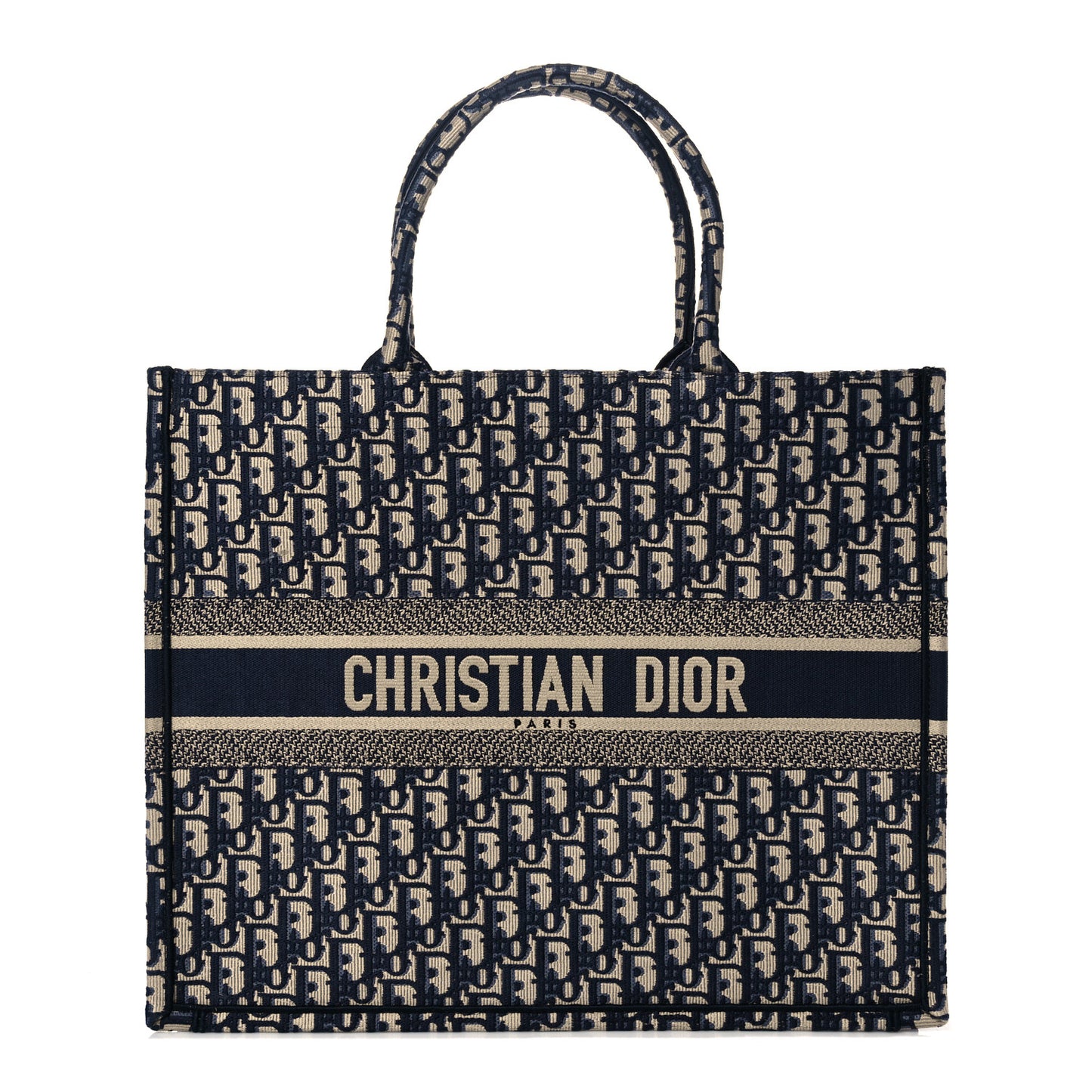 Oblique Book Tote Blue Multicolor