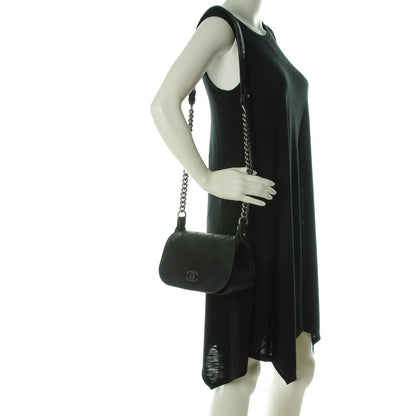 Chanel Calfskin Stitched Mini Highlander Messenger Black 2 of 7