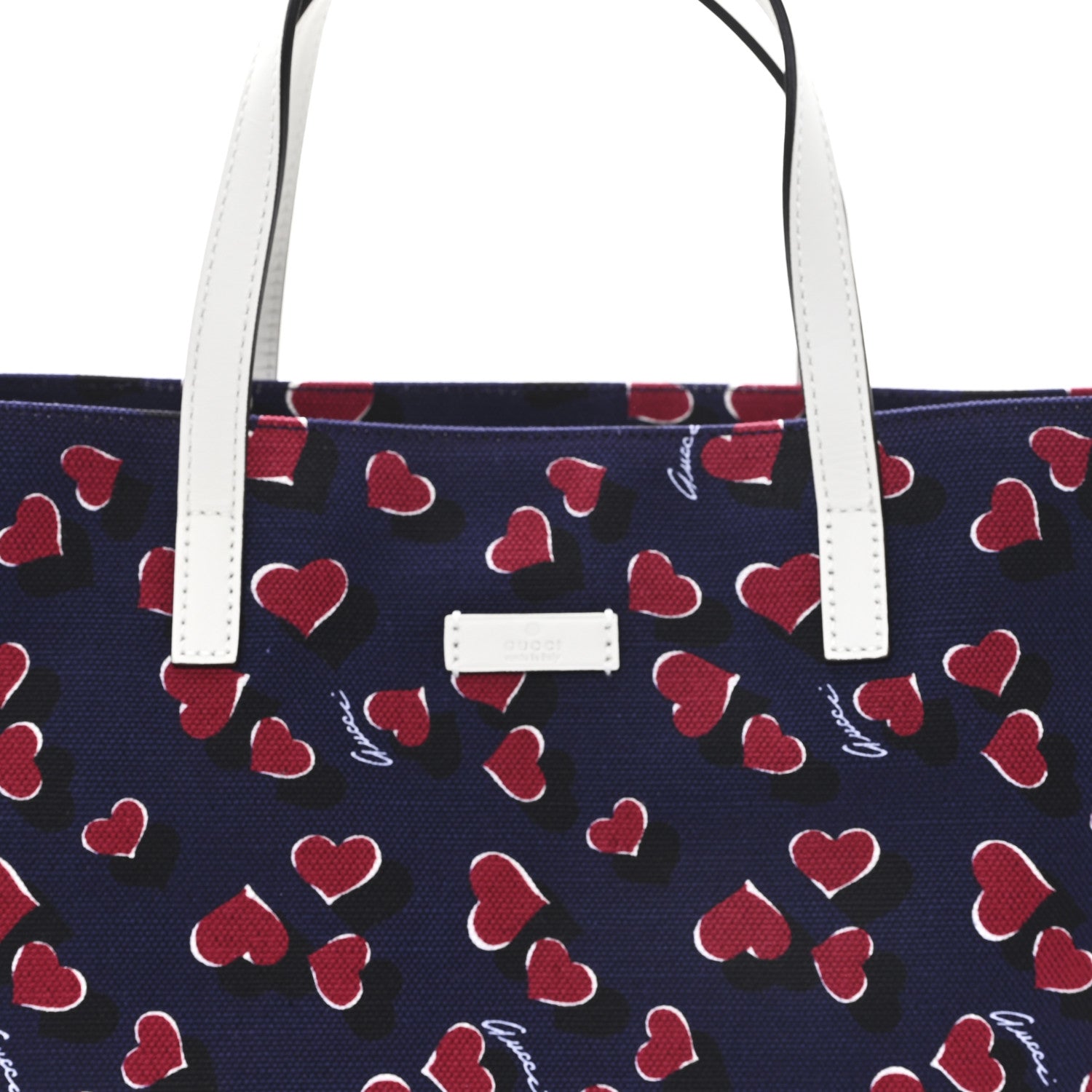Gucci Canvas Heartbeat Print Medium Tote New Wine 8 of 10