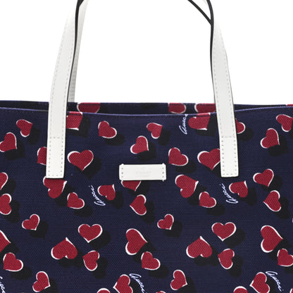 Gucci Canvas Heartbeat Print Medium Tote New Wine 8 of 10