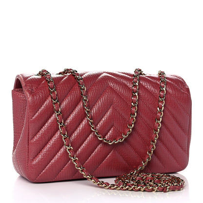 Chanel Calfskin Chevron Quilted Mini Statement Flap Pink 3 of 12