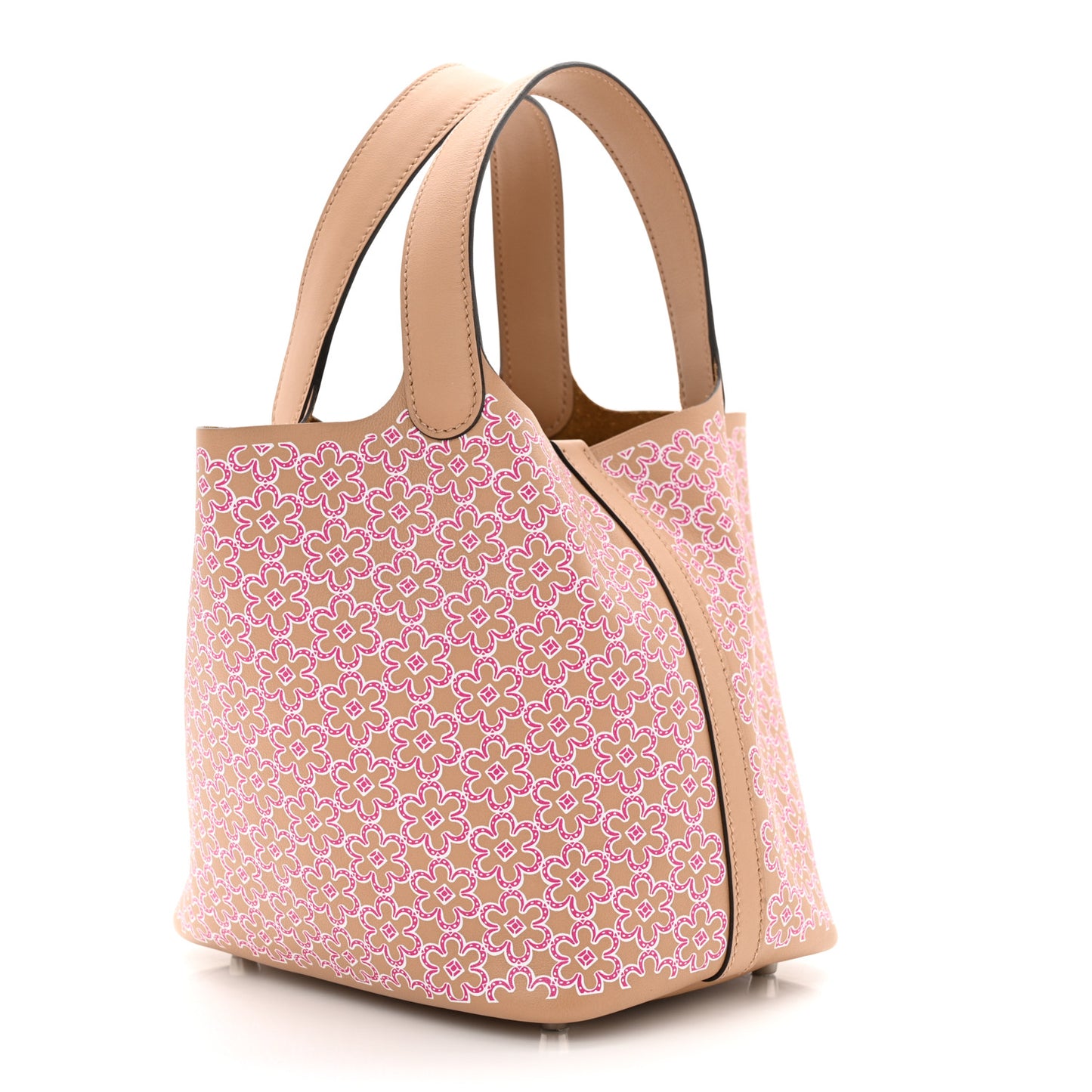 Swift Lucky Daisy Picotin Lock 18 PM Chai Rose White