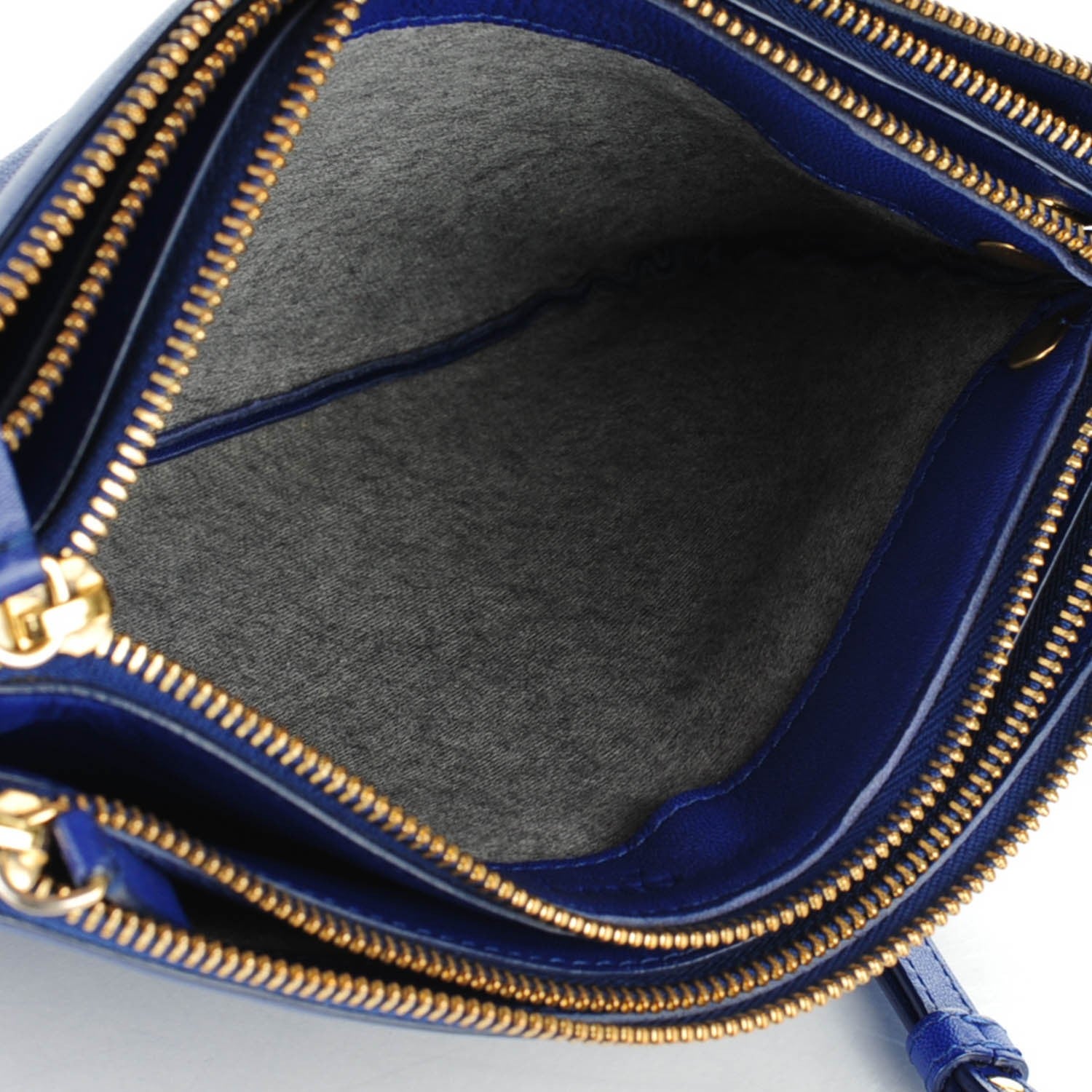Celine Lambskin Large Trio Crossbody Bag Indigo 8 of 8