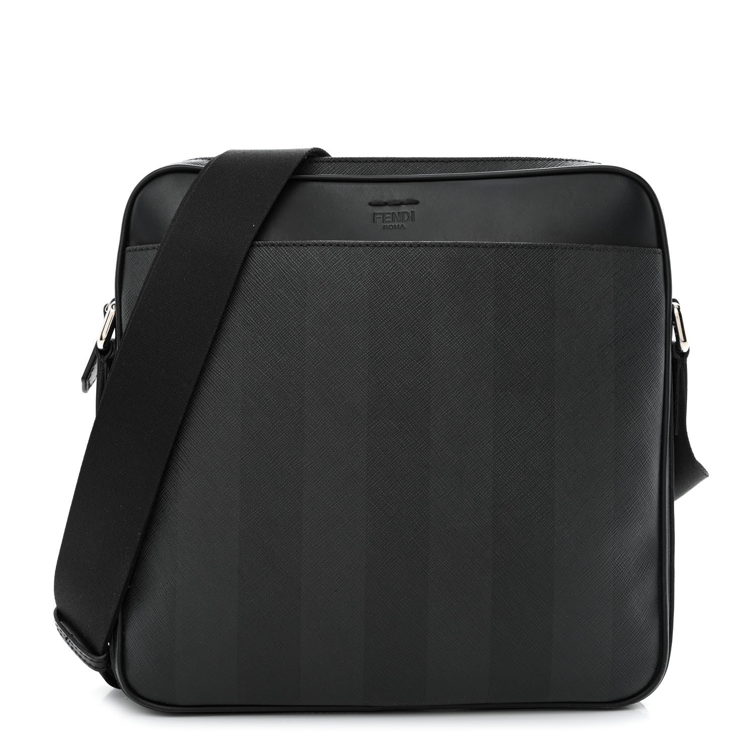 Fendi Spalmati Pequin Messenger Bag Black 1 of 10