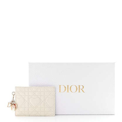 Christian Dior Lambskin Cannage DiorAmour Lady Dior Card Holder White 11 of 11