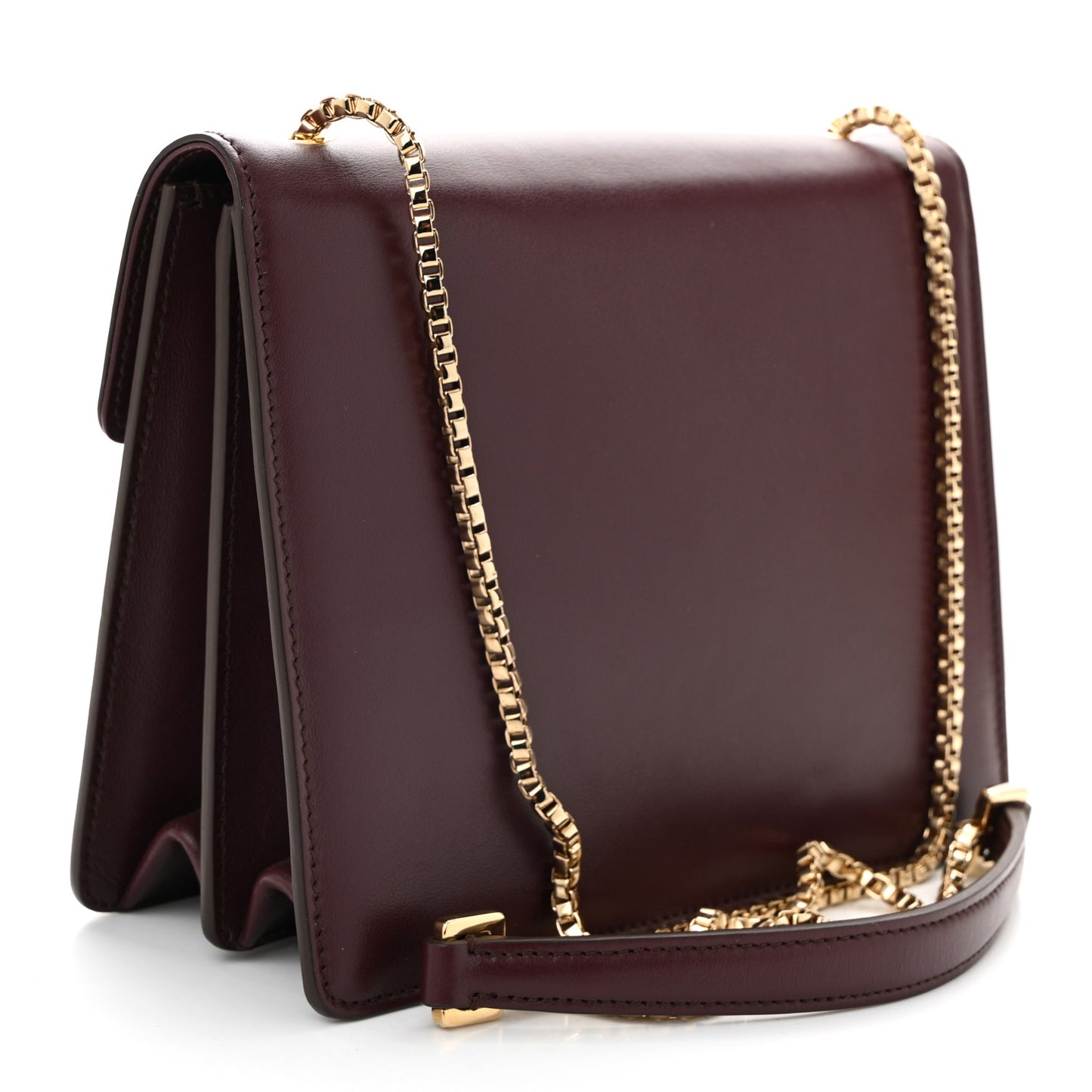 Calfskin Thalia Flap Shoulder Bag Wine