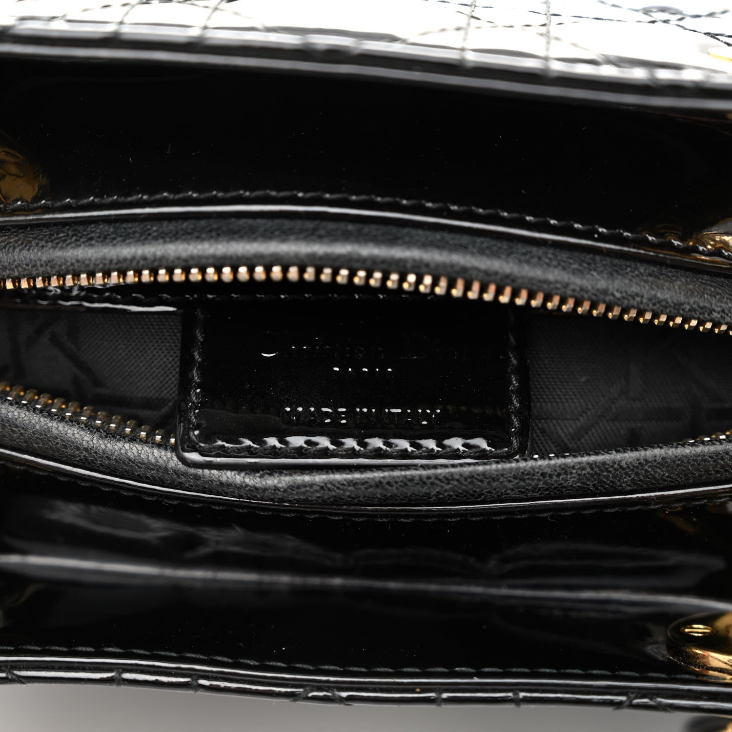 Christian Dior Patent Cannage Medium Lady Dior Black 6 of 9