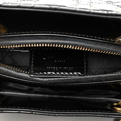 Christian Dior Patent Cannage Medium Lady Dior Black 6 of 9