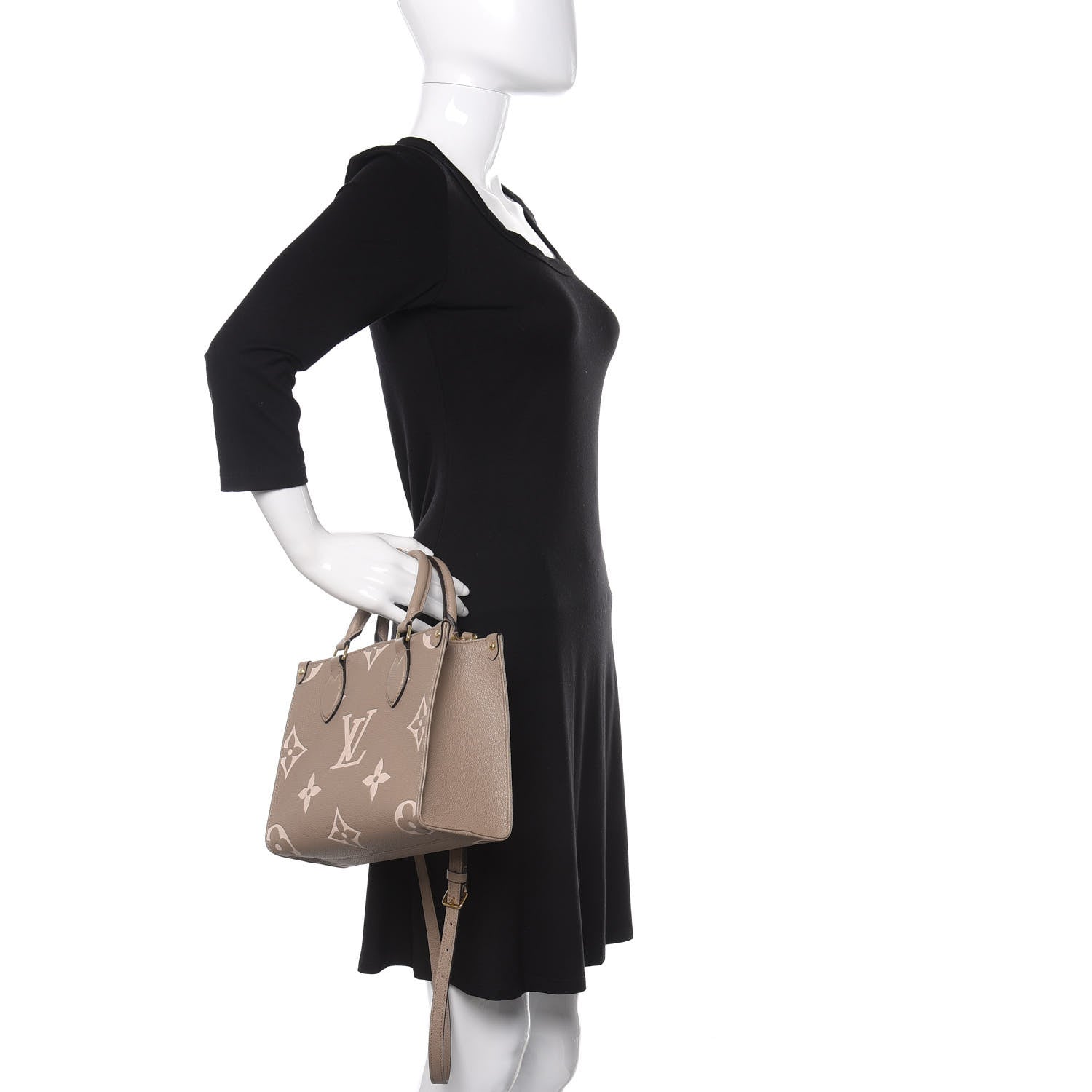 Louis Vuitton Empreinte Monogram Giant Onthego PM Tourterelle Creme 3 of 11