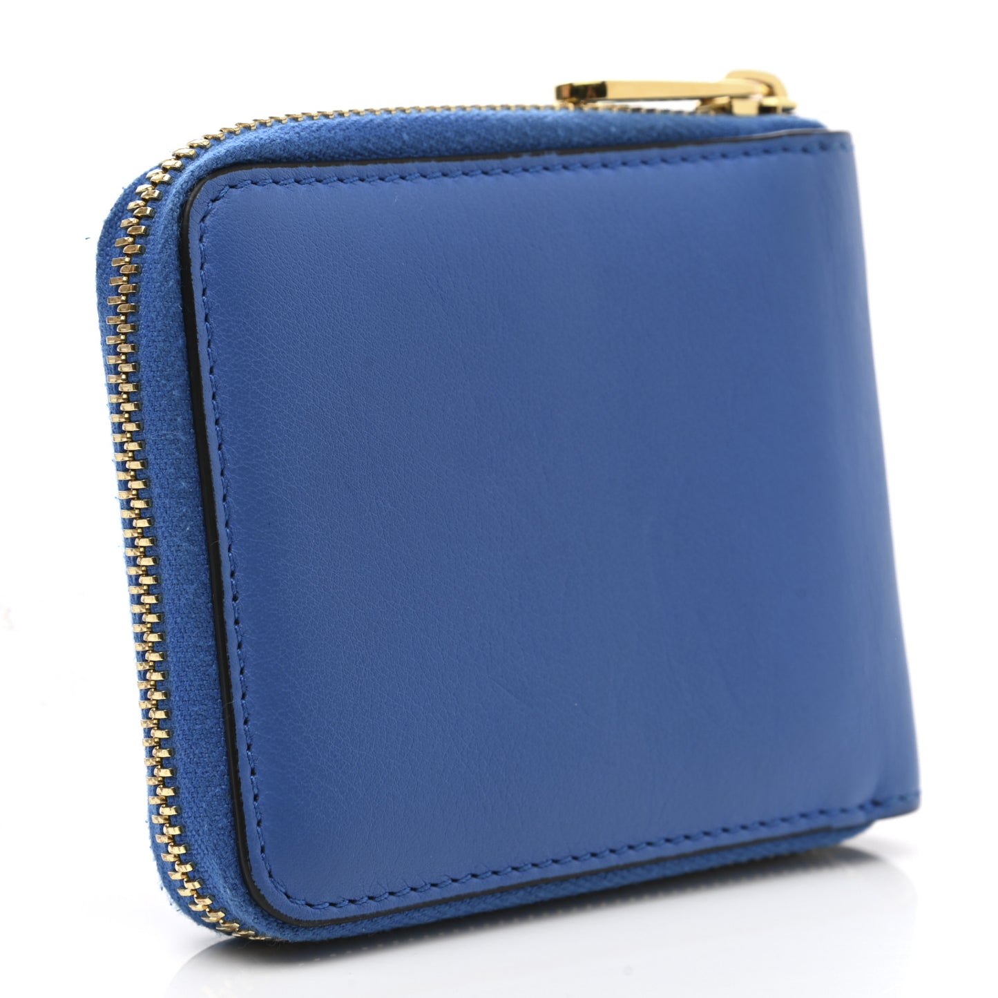 Vitello Eclipse Interlocking G Zip Around Card Case Wallet Bright Splash Carrot Orange