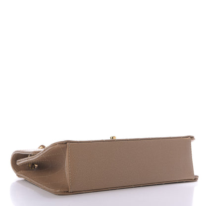 Chanel Caviar Stitch Small Single Flap Beige 4 of 10