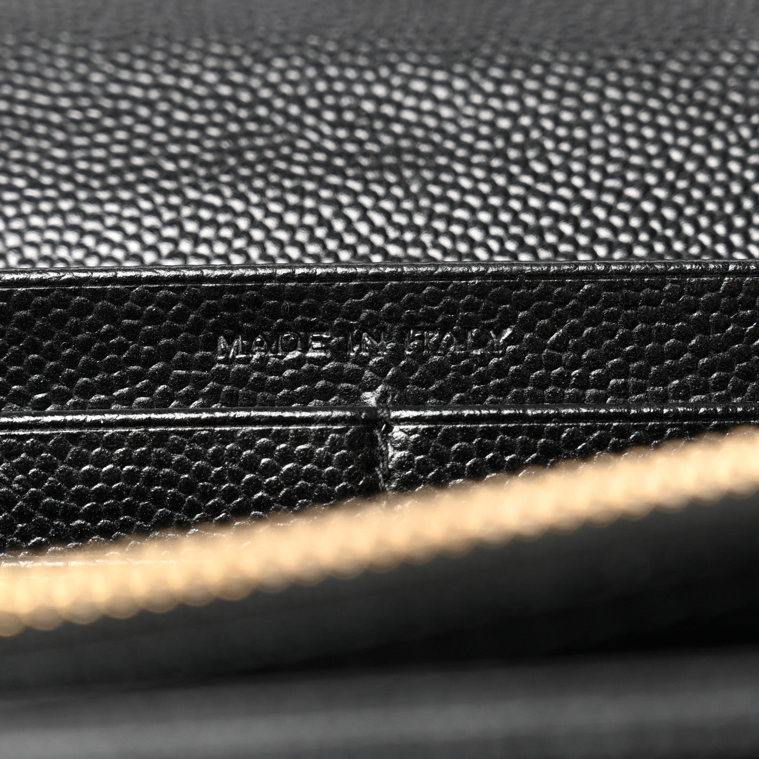 Saint Laurent Grain De Poudre Matelasse Chevron Monogram Flap Wallet Black 7 of 15