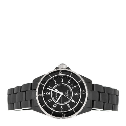 Chanel Stainless Steel Ceramic 38mm J12 Automatic Watch Black 2 of 5