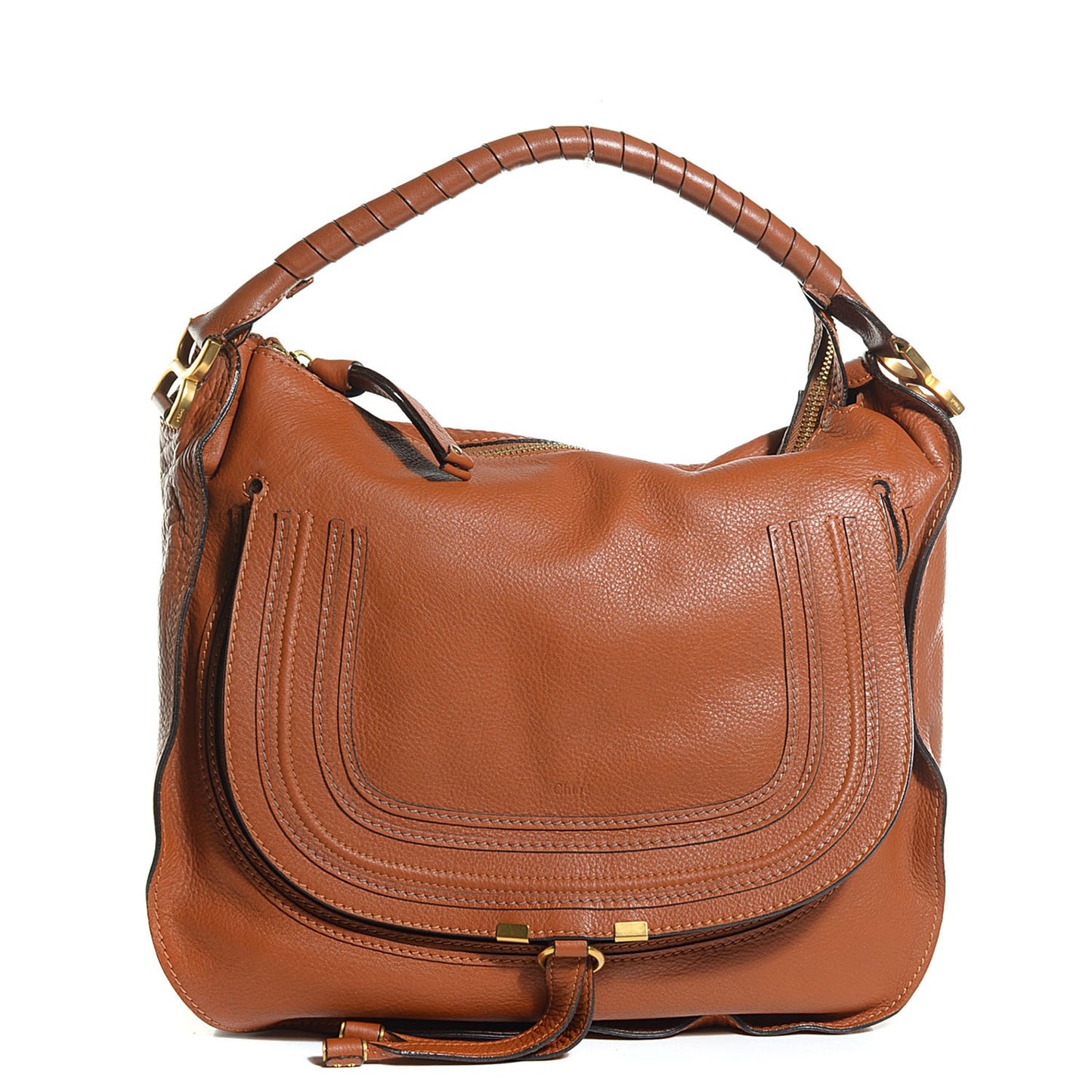 Calfskin Large Marcie Hobo Tan