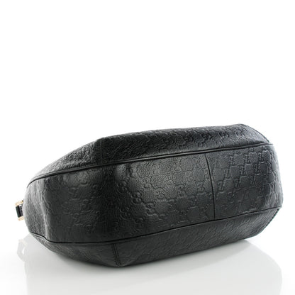 Gucci Guccissima Large New Ladies Web Hobo Black 4 of 7