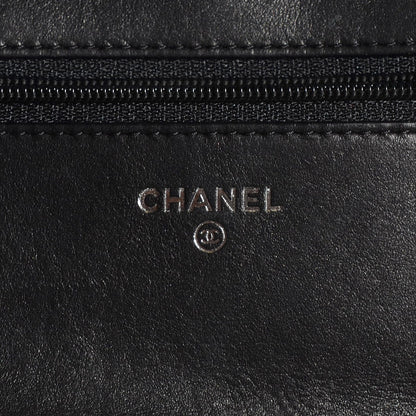 Chanel Calfskin Quilted Boy Wallet On Chain WOC So Black 6 of 8