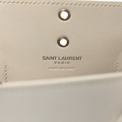 Saint Laurent Calfskin Perforated Studded Baby Sac De Jour White 7 of 10