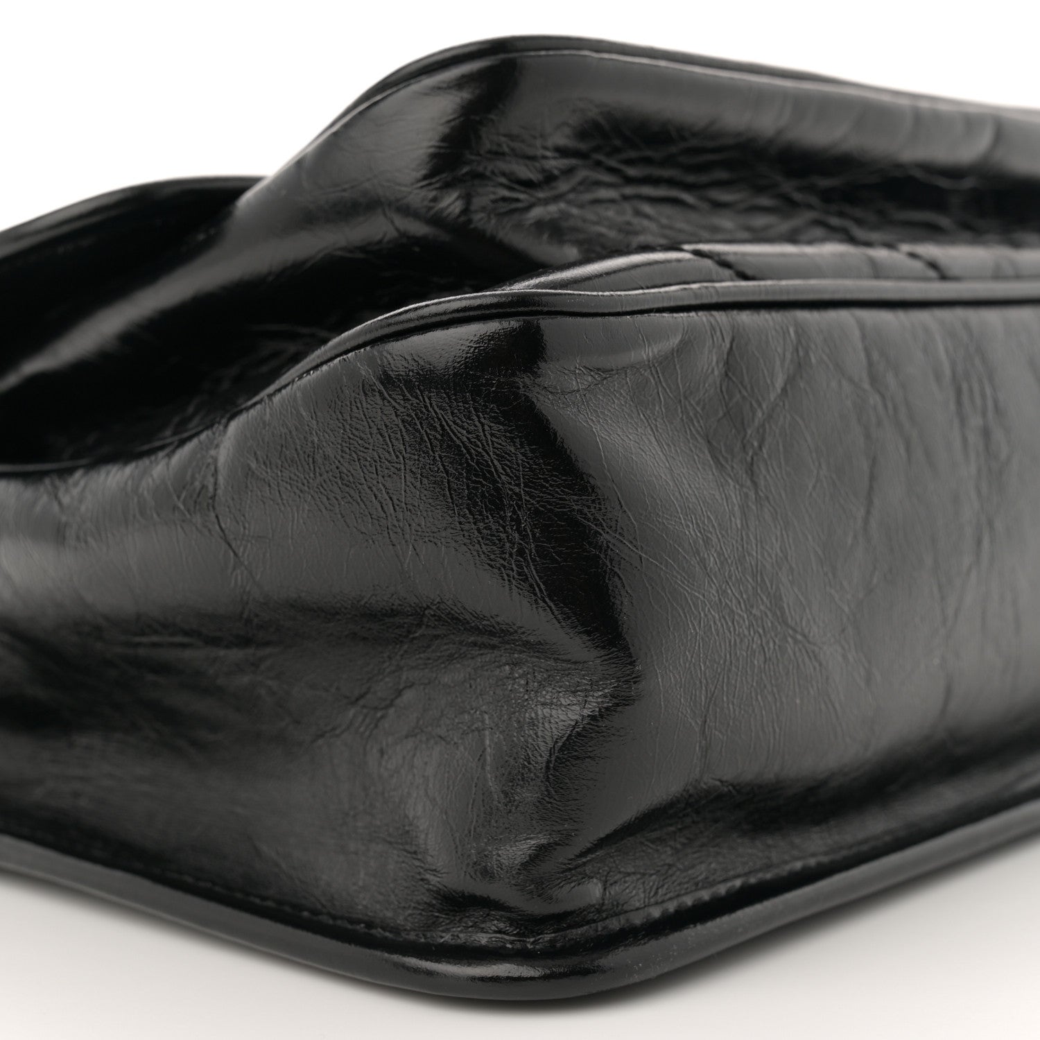 Saint Laurent Crinkled Calfskin Matelasse Monogram Medium Niki Chain Satchel Black 9 of 11
