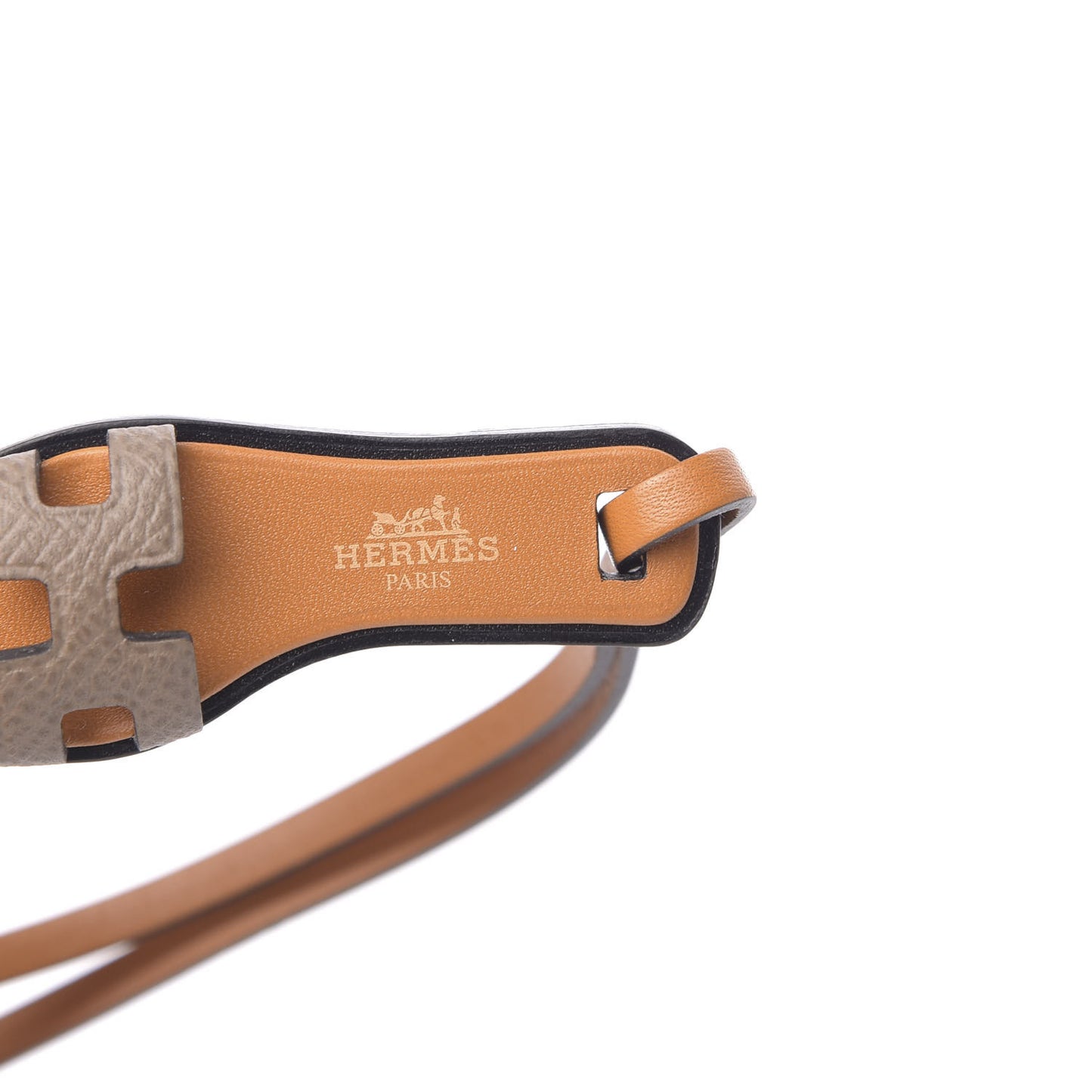Epsom Butler Calfskin Hunter Oran Nano Bag Charm Etoupe