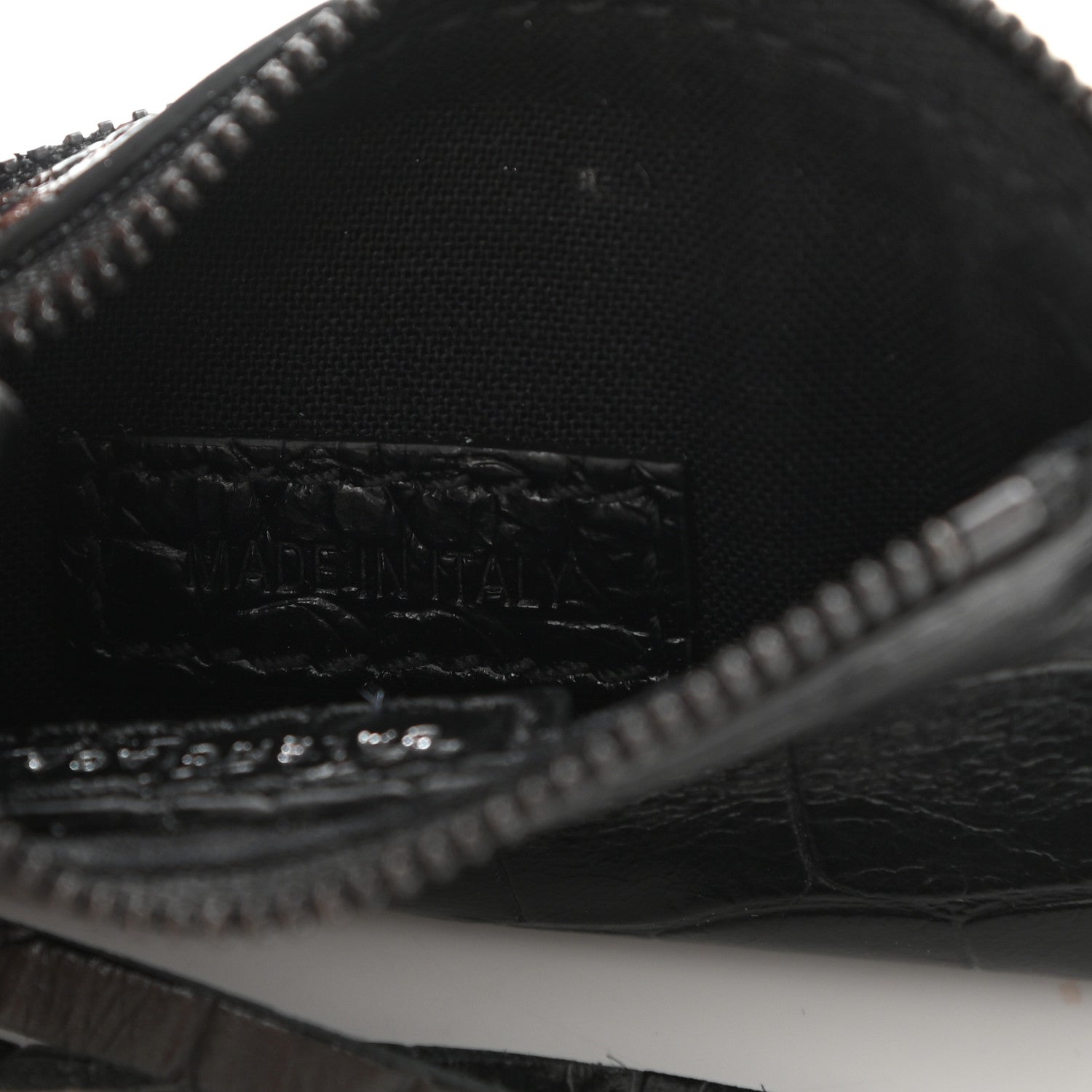 Balenciaga Calfskin Crocodile Embossed Le Cagole Pouch Black 7 of 7