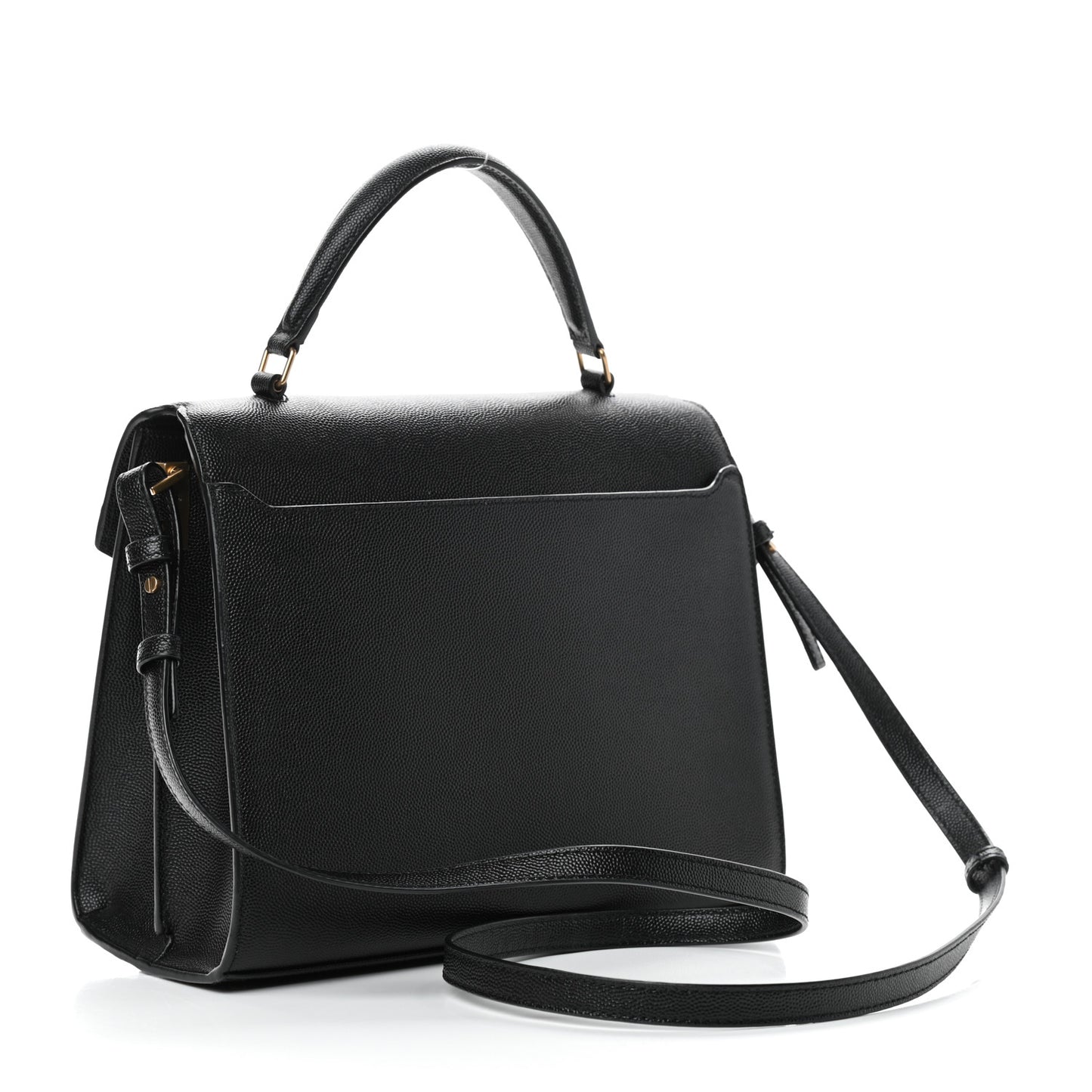 Grain de Poudre Medium Classic Monogram Cassandra Top Handle Black